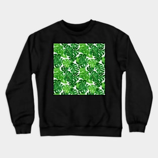 Tropical Minimalism: Monstera Leaf Elegance Crewneck Sweatshirt